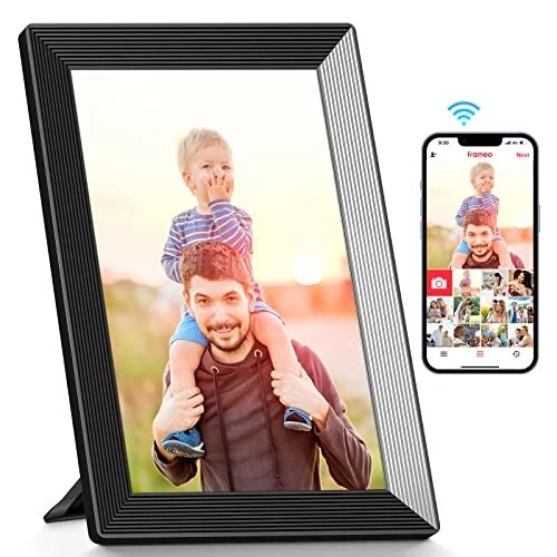 FRAMEO 10.1 Inch WiFi Smart Digital Picture Frame, 1280*800 IPS HD 10.1"-Black