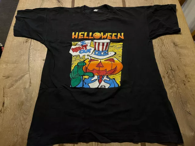 Helloween Original 1988 Shirt Kreator Sodom Destruction Running Wild Wacken