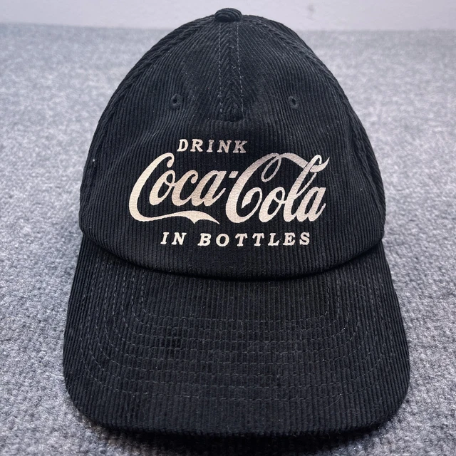 Vintage Coca Cola Corduroy Hat Black Snapback Cap American Needle