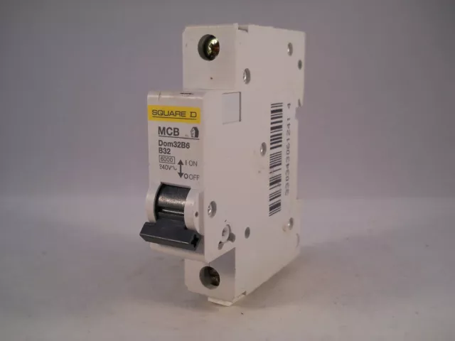 Square D MCB 32 Amp Single Pole Circuit Breaker B32 Type B 32A Domae DOM32B6 3