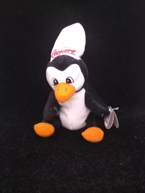 Collectible Coca Cola Penguin In Chef's Hat #0127 Bean Bag Plush 1997 w/Tags