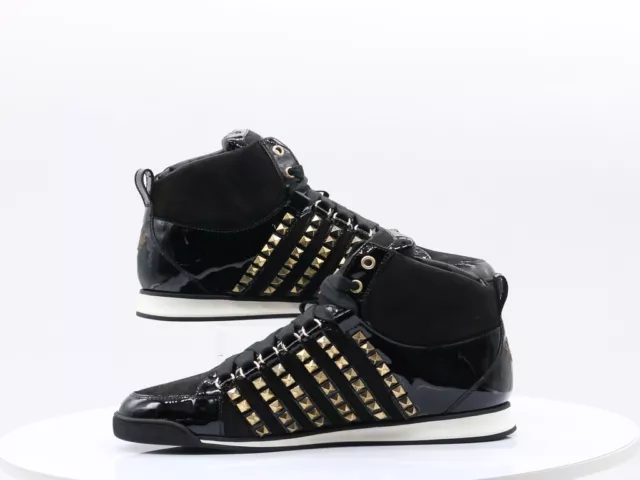 DSQUARED2 LADIES BLACK Overlaced 1964 Kick It Trainers Rrp 455