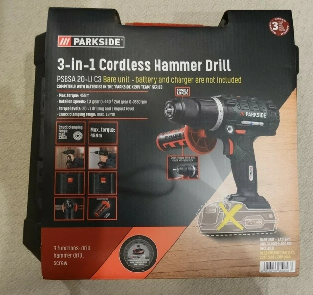 Parkside 3 in sales 1 cordless impact drill