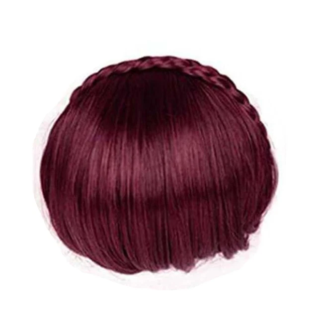 Peluca de fiesta a juego con buen derrame onda libre peluca trenzada recta cabello sin nudo
