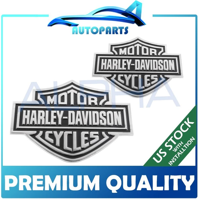 HARLEY DAVIDSON GAS Fuel Tank Metal Emblem Badge Chrome Sportster EUR