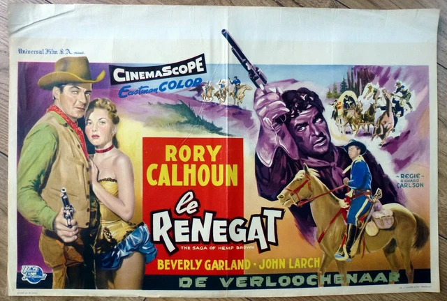 belgian poster western THE SAGA OF HEMP BROWN, RORY CALHOUN, CAVALERIE US