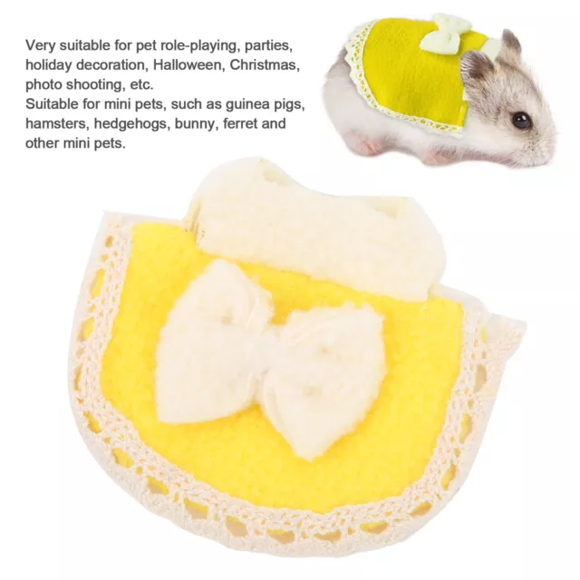 (yellow S)Pet Cloak Cute Soft Coral Flannel Hamster Costumes For Small