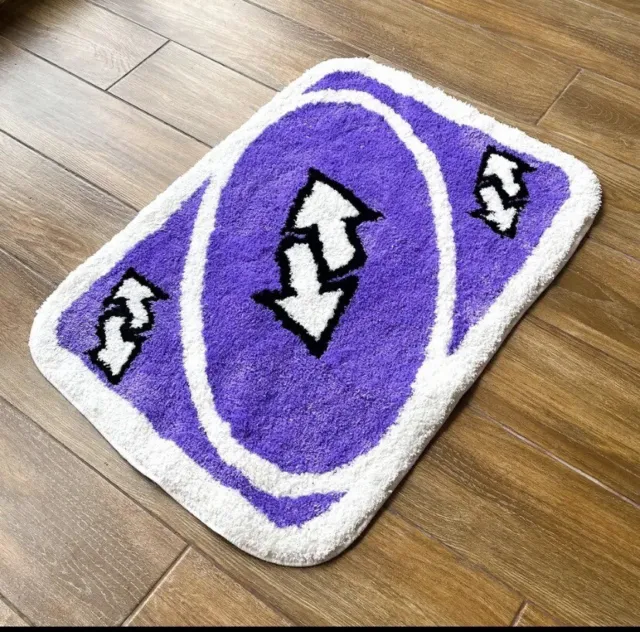Uno Reverse Card Rug Carpet Custom Tufted Rug Carpet 50x70cm  **10DAY DELIVERY**