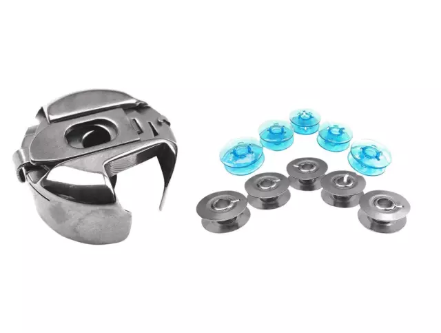 Spulenkapsel, Blaue Spulen und Metall Spulen für Pfaff hobbymatic Nähmaschine