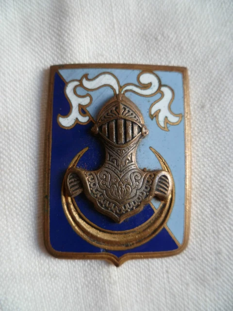 Insigne 1er Train – Émail Ancien Original – Armée De Terre France – Sans Attache