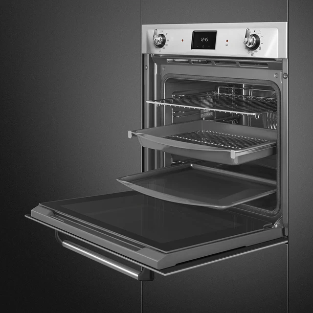 SMEG SOP6900TX Four Encastré Multifonctions Galileo Traditionnel Pyrolyse Inox 3