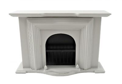 CASA delle Bambole Grigio Scuro resina art deco camino in miniatura scala 1:12 mobili 
