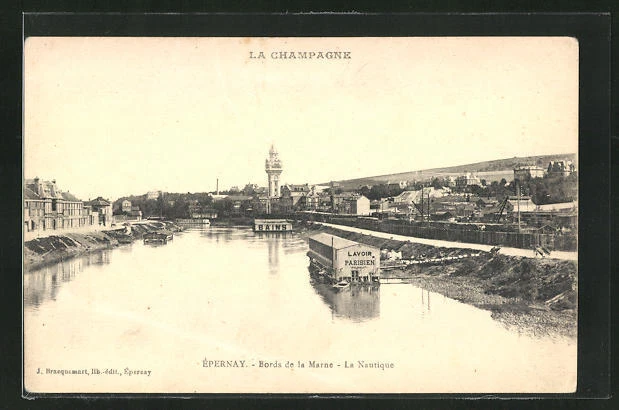 CPA Epernay, Bords de la Marne, La Nautique