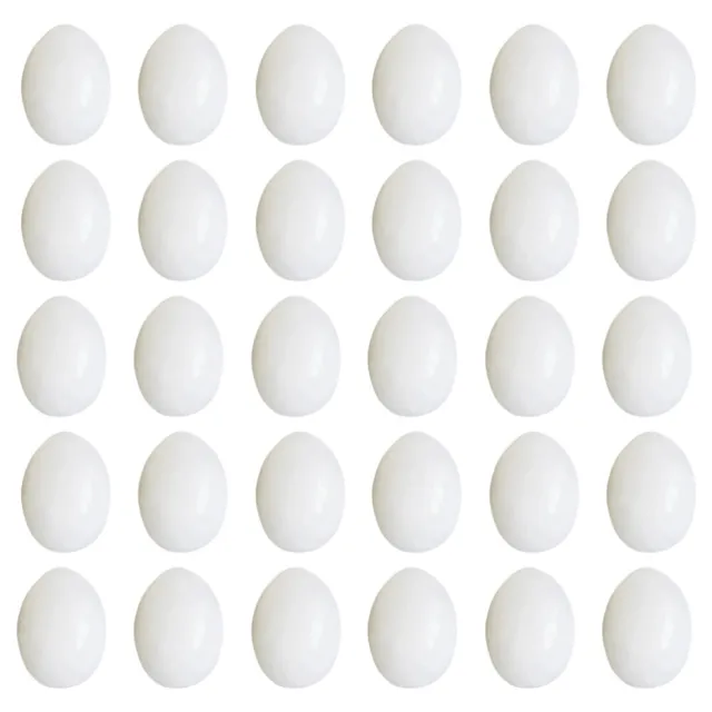 30 piezas Huevos de paloma Simulados Mini Huevos Decoraciones de aves Decoración de aves
