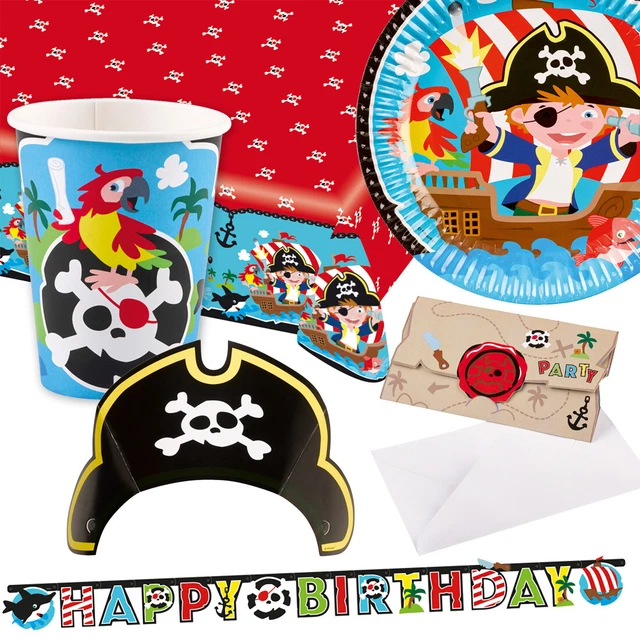 Piraten-Party-Set Für Kinder - 70 Teile Mit Augenklappen, Armbändern, Münzen & Tattoos Für Schatzsuche Und Geburtstag