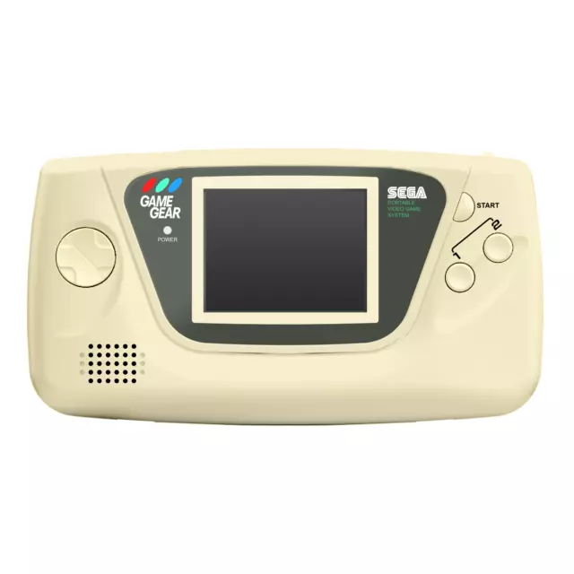 Game Gear IPS Konsole RetroSix CleanScreen LCD hintergrundbeleuchtet Prestige cremeweiß