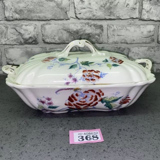 VTG John Maddock & Son Oriental Floral Vegetable Tureen Serving Centrepiece Dish