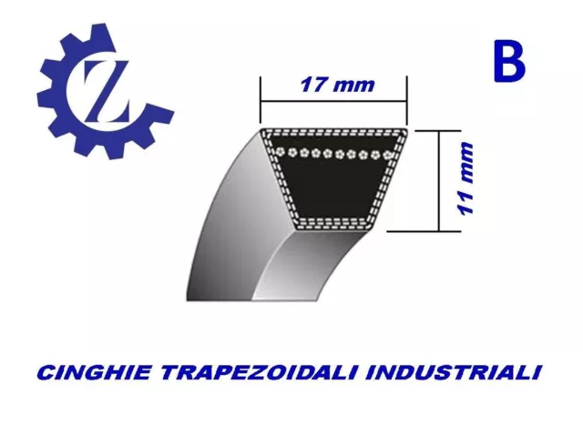 Cinghia Trapezoidale Industriale Sezione B 88 17X2240