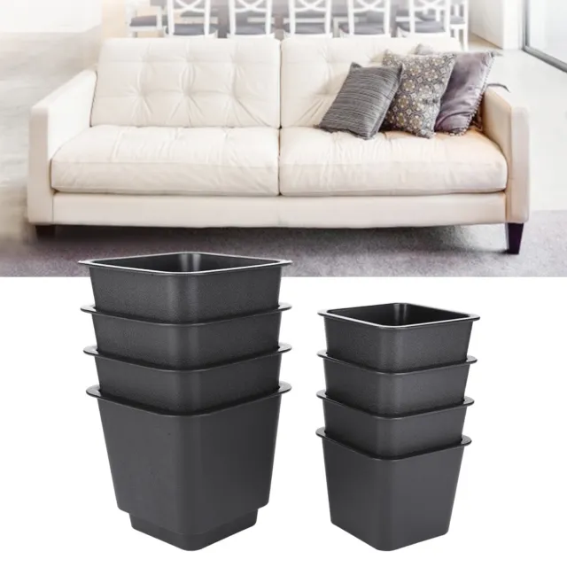 8x Sofa Legs Black Matte Non-Slip PP Plastic Cabinet Furniture Accessories KMY