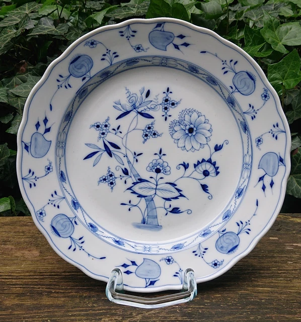 Vecchio Ernst Teichert Meissen Piastra Pranzo Piatto Cipolle Ø 25,0 CM
