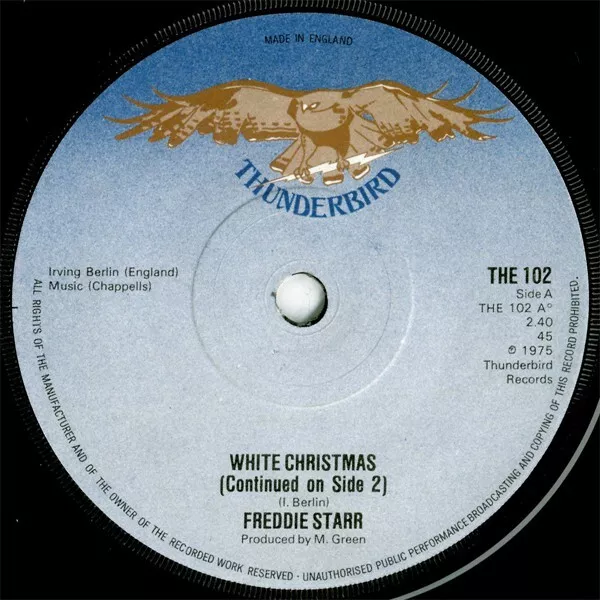 Freddie Starr - White Christmas (7")