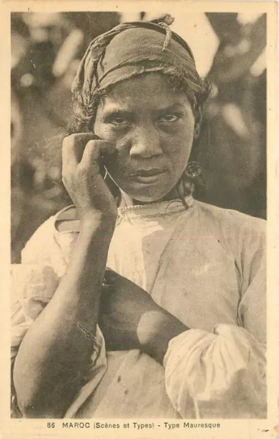 North Africa Morocco 1930s Postcard Arab Native Woman 86 Maroc 22-2876