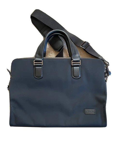 Tumi Harrison Seneca Slim Briefcase Leather & Nylon