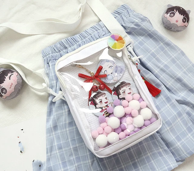 Japanese Lolita Girls Transparent Clear shoulder messenge Cute School Itabag Bag
