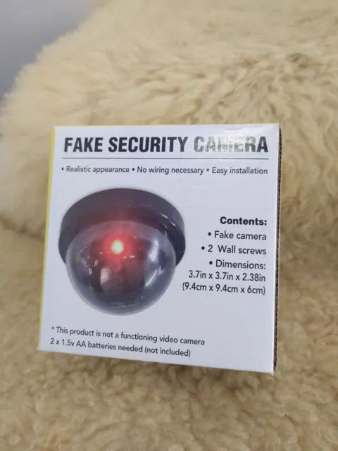 Fake Dummy Security Fake Cctv Security Camera Domes W/ Led Light- New In Box