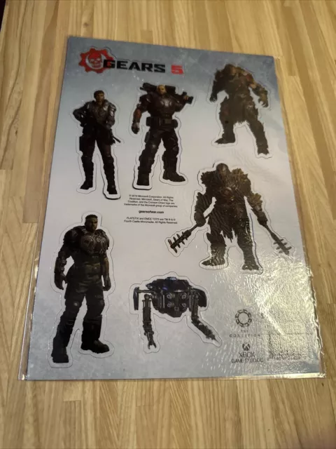 Gears of War 5 Fridge Magnet Stickers | 6 Character Designs | 7 x 10 Sheet