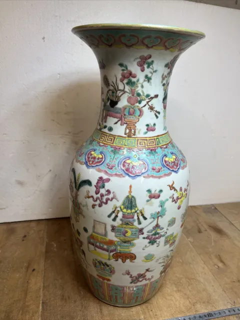Vase En Porcelaine Ancien De Chine Antique Chinese Famille Rose N.2