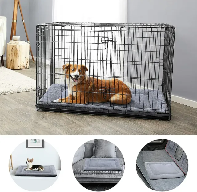 Super Soft Pets Dog Crate Bed Super Plush Dog Bed Mat for Kennel Pad Cushion Mat 9
