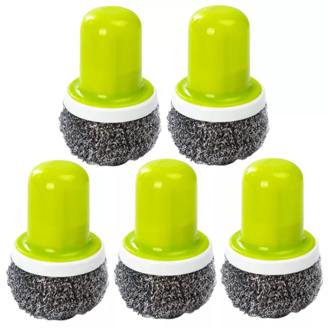 metal sponge Portable Cleaning Brush pot scrubber with Handle