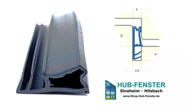 Fenster Dichtung für Holzfenster - Flügelfalzdichtung - Falzdichtung 12mm Primo