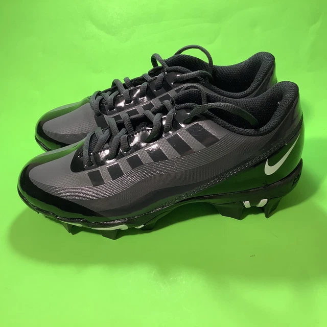 New NIKE VAPOR EDGE Youth Boys’ Football Cleats Size 5 Y Black w/Gray, White