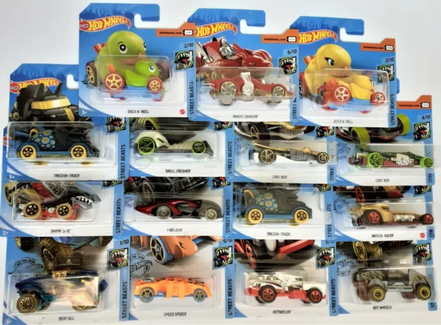 Hot Wheels STREET BEASTS, Take Your Pick + Quantity & P&P Discounts