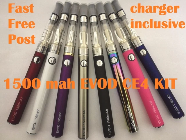 EVOD 1500 MAH E Rechargeable Shisha Vape Pen Cigarette Kit; Battery Charger  Tank 8.99 - PicClick UK