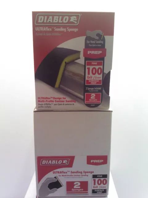 Diablo DFPFLEXUFIN02G ULTRAflex 100-Grit Fine Sanding Sponge , 2-Piece