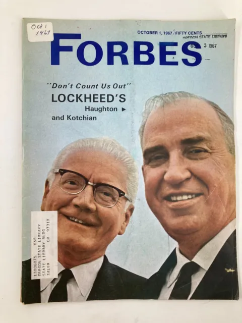 VTG Forbes Magazine October 1 1967 Lockheed's Haughton and Kotchian