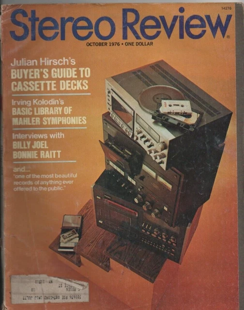 RARE STEREO REVIEW Magazine 1976 Billy Joel INTERVIEW, Bonnie Raitt