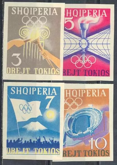 Albania 1964 Yvert nº 685/88 SD Deportes Olimpiadas serie completa MNH