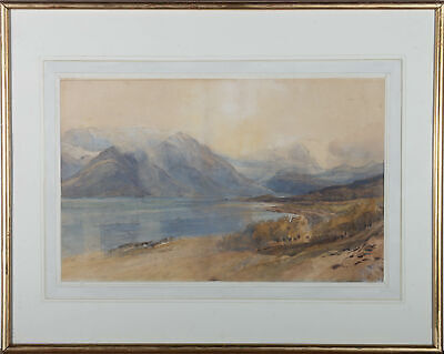 Late 19th Century Watercolour - Mountain Lake
