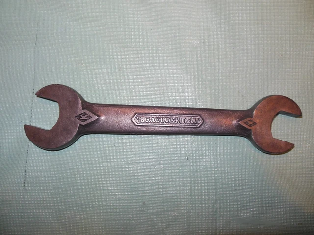 Vintage "Kraeuter Usa A2528" Open-End Wrench ~ 7/8 (1/2 Uss) & 25/32 (7/16 Uss) 9