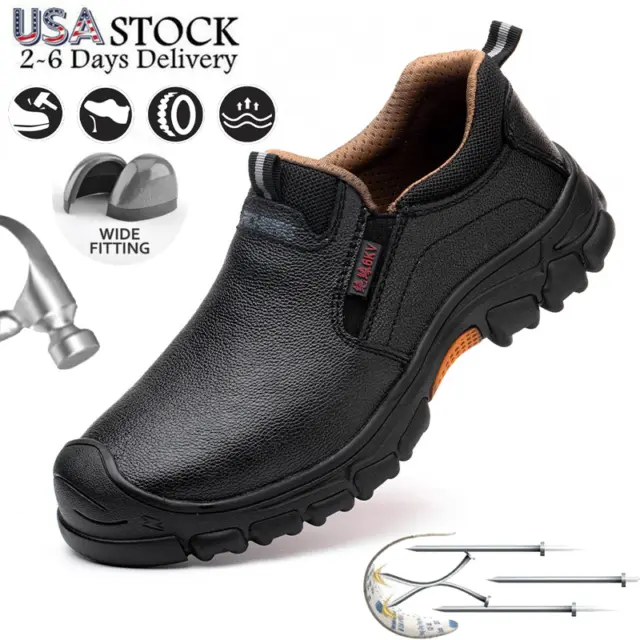 Mens Safety Shoes Slip On Waterproof Composite Toe Work Boots Indestructible