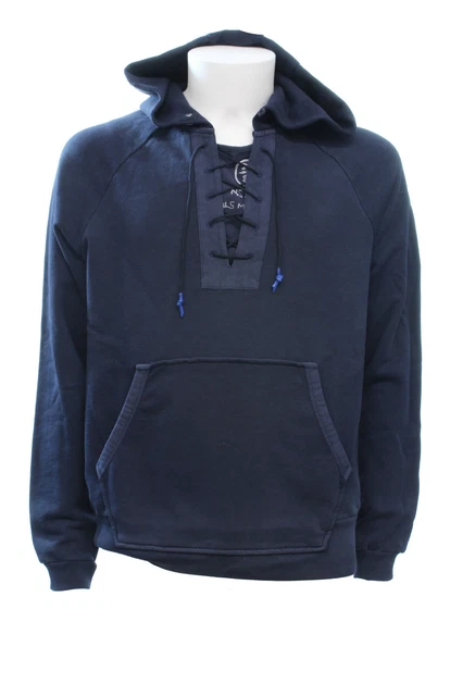 Felpa da uomo blu North Sails con cappuccio manica lunga cotone casual tasche