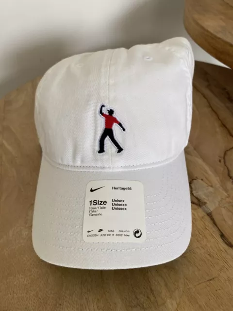 NIKE TIGER WOODS Heritage86 Frank Golf Hat Cap White New BQ1309