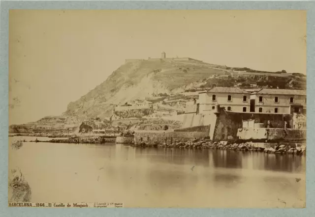 Laurent. Espagne, Barcelona, El Castilo de Monjuich Vintage albumen print. Spain