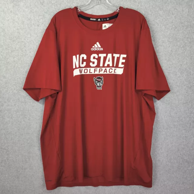Adidas Mens Size 2XL NC State Wolfpack Red Lightweight Short Sleeve T-Shirt