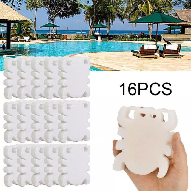 16x Oil Absorbing Sponge Swimming Pool Hot Tub Spa Dirt Scum Cleaner Absorber UK