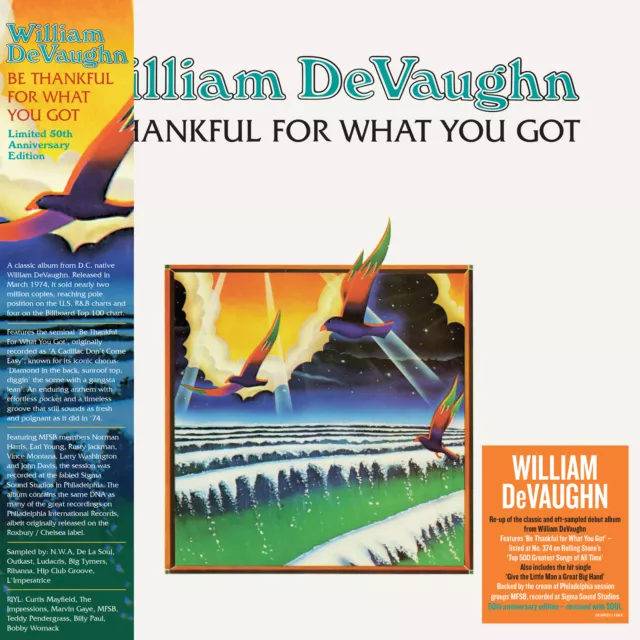 William DeVaughn Be Thankful for What You Got (Vinyl) (PRESALE 26/04/2024)